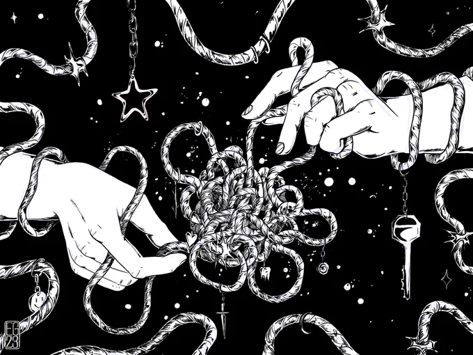 in love with black line art the most, I can't believe there was a point in my drawing life where I tried to abandon it 