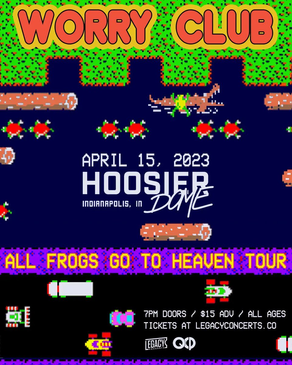 Legacy Concerts (@legacyconcerts) on Twitter photo Just announced! April 15 <a href="/WorryClub/">𝑾𝒐𝒓𝒓𝒚 (fucking) 𝑪𝒍𝒖𝒃.</a> comes to <a href="/hoosierdome317/">Hoosier Dome</a>!! Tickets go on sale tomorrow at 12 PM EST at legacyconcerts.co! Just announced! April 15 <a href="/WorryClub/">𝑾𝒐𝒓𝒓𝒚 (fucking) 𝑪𝒍𝒖𝒃.</a> comes to <a href="/hoosierdome317/">Hoosier Dome</a>!! Tickets go on sale tomorrow at 12 PM EST at legacyconcerts.co!