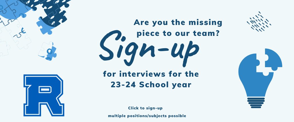 Sign-up for interviews for the 23-24 School year. #teachers #education 
signupgenius.com/go/10C0C4EA9A7…
