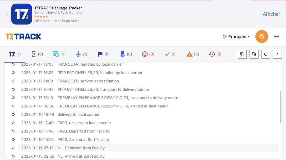 Anne_FranceCtt's tweet image. Commander une coque de téléphone portable à moins de 10 euros sur le site de #Cdiscount 

Voir le délai de livraison certes un peu long mais ne pas y faire attention 

Payer et … regarder « suive la livraison » quelques jours après 

J’ai tellement honte 

#EmpreinteCarbone 🌍