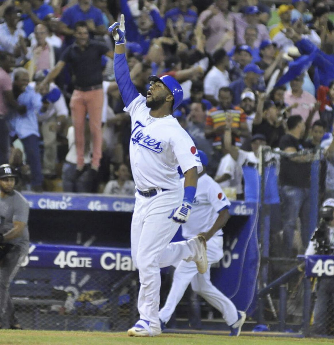 TigresdelLicey's tweet photo. Cinco años de diferencia 
Mismo MEL ROJAS JR.
MISMO CAMPEÓN! 🏆

“EL SÚPER MEL” 😤👊🏼

#LiceyCampeon 💙 https://t.co/cEqjCv75Dc