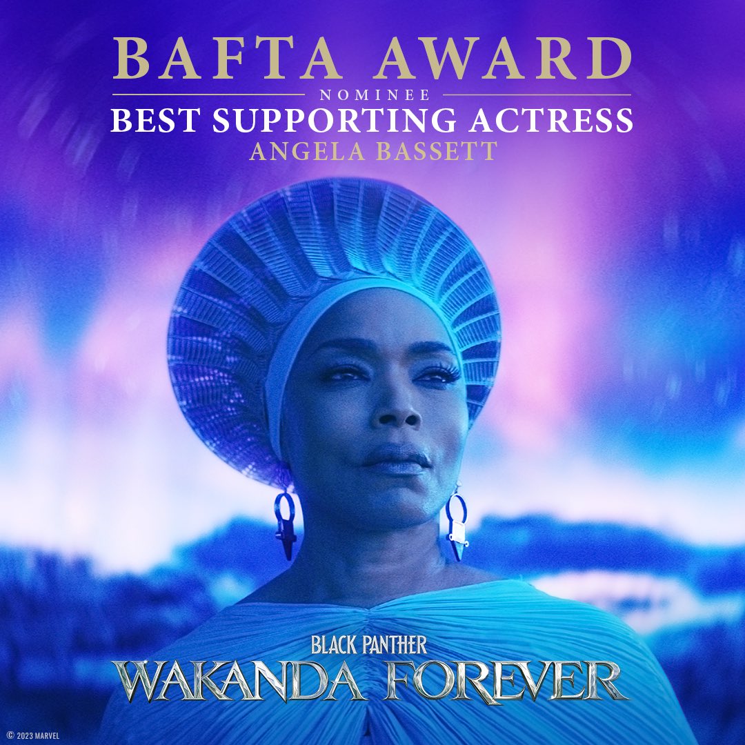 Congratulations to Angela Bassett for her @BAFTA nomination for Best Supporting Actress for Marvel Studios’ Black Panther: Wakanda Forever! #EEBAFTAs