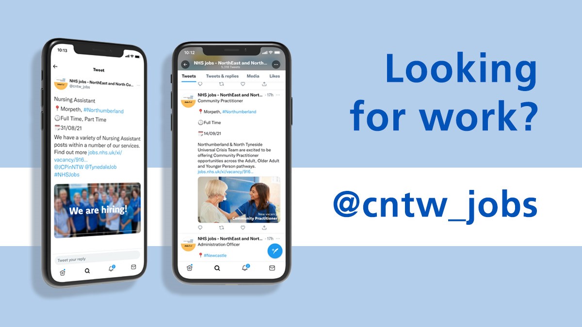 CNTWNHS's tweet image. Do you know someone looking for work? Follow our dedicated Twitter account @cntw_jobs
for the latest vacancies and job news. 

#CNTWJoinUs #Jobseeker #Vacancies #NHSJobs