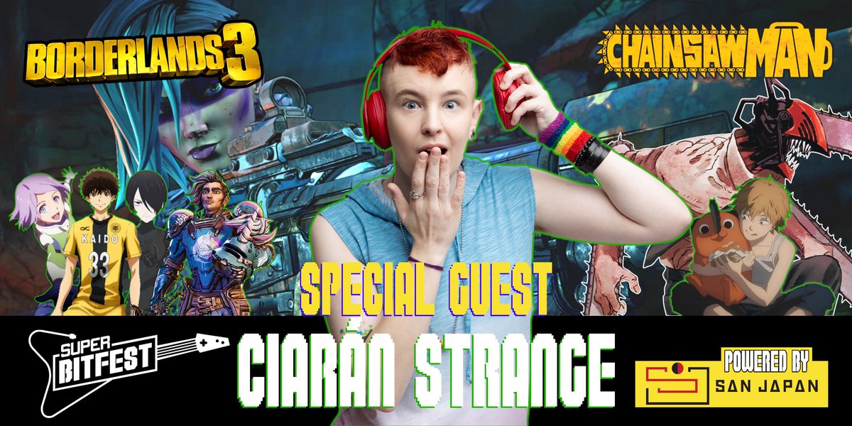 Voice Actor✔️
Dynamite Musician ✔️
All-around Great Guy✔️
Making his return to Super Bitfest is the immensely talented, endlessly charming, iconic powerhouse known as Ciarán Strange!!
#superbitfest #sbf #sbf2023 #voiceactor #anime #videogames #rockstar #strangestar #ciaránstrange
