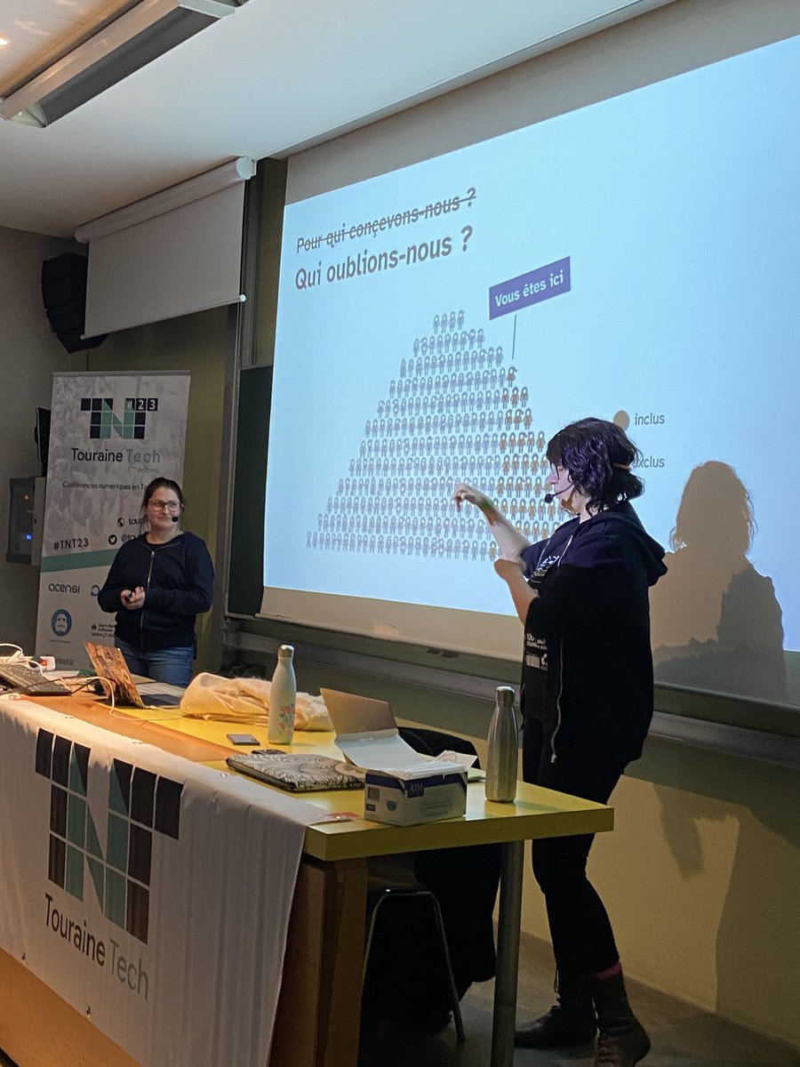 elisahauet's tweet photo. « Au lieu de se demander pour qui nous concevons un outil, nous devrions nous demander qui nous oublions dans la big picture! »#pasdecote #inclusivite #tnt23 @cecilefreydf @irisvnaudin https://t.co/QPTE9UTIPf
