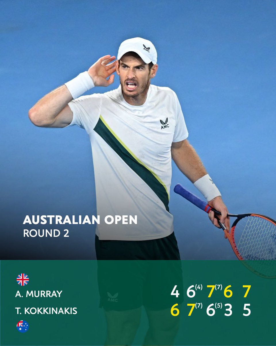 A 𝐡𝐞𝐫𝐨𝐢𝐜 performance from Sir Andy Murray 🤯

#AusOpen • #AO2023
