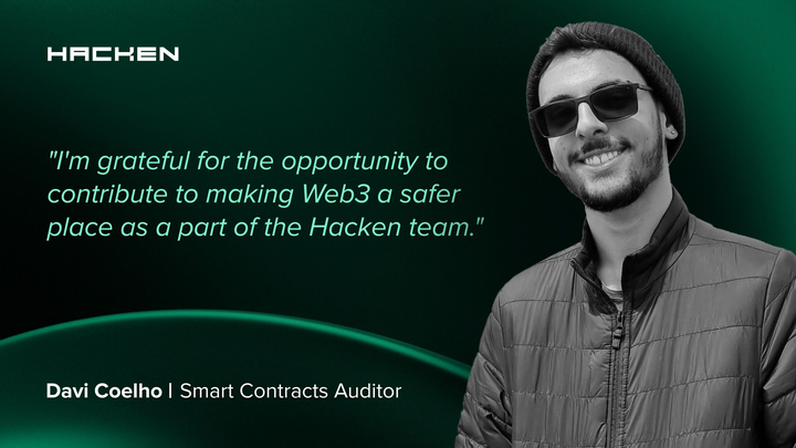 hackenclub's tweet photo. We're so excited that more and more SC Auditors join the ranks of #HackenSuperpowers

Meet @devdavi_br
🟢 Superpower: breaking stuff &amp; finding issues
🟢 Passion: cybersecurity

Combination of these leaves no chance for vulnerabilities to exist

Join us: https://t.co/3005zAOs1D https://t.co/8xNIpIsmKU