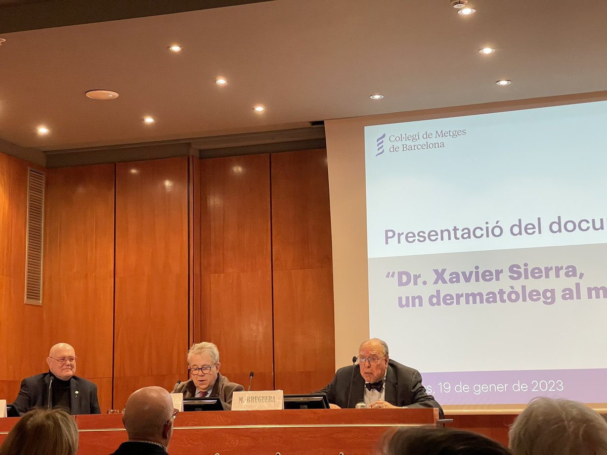 Ara al <a href="/COMBarcelona/">Col·legi Metges BCN</a> presentació del docume tal sobre el polifacètic doctor @xsierra4 Xavier Sierra i Valentí, bon amic i prolífic blogger “un dermatólogo en el museo”