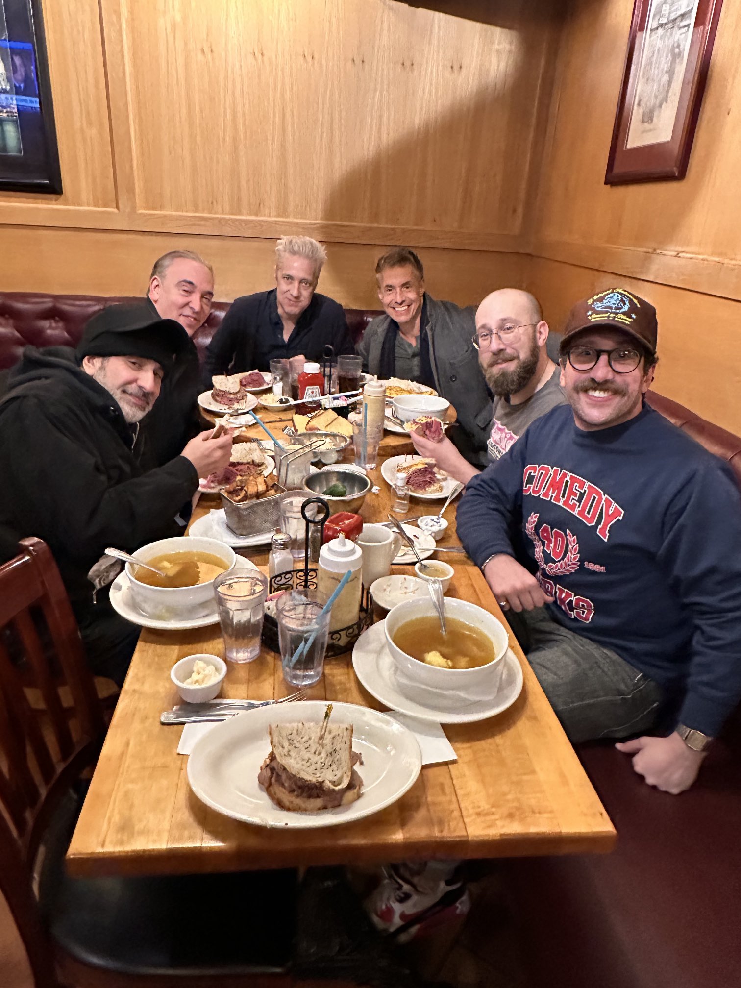 Happy birthday, Dave  !We drank coffee, ate pastrami and laughed. Great night. 