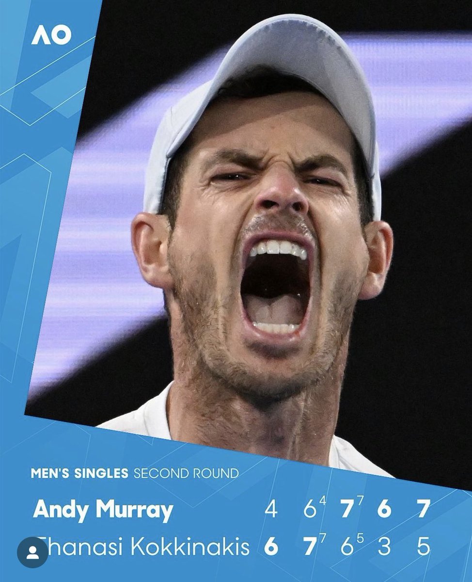 This is <a href="/andy_murray/">Andy Murray</a> true RESURFACING 🫡💪🏻

#AO2023