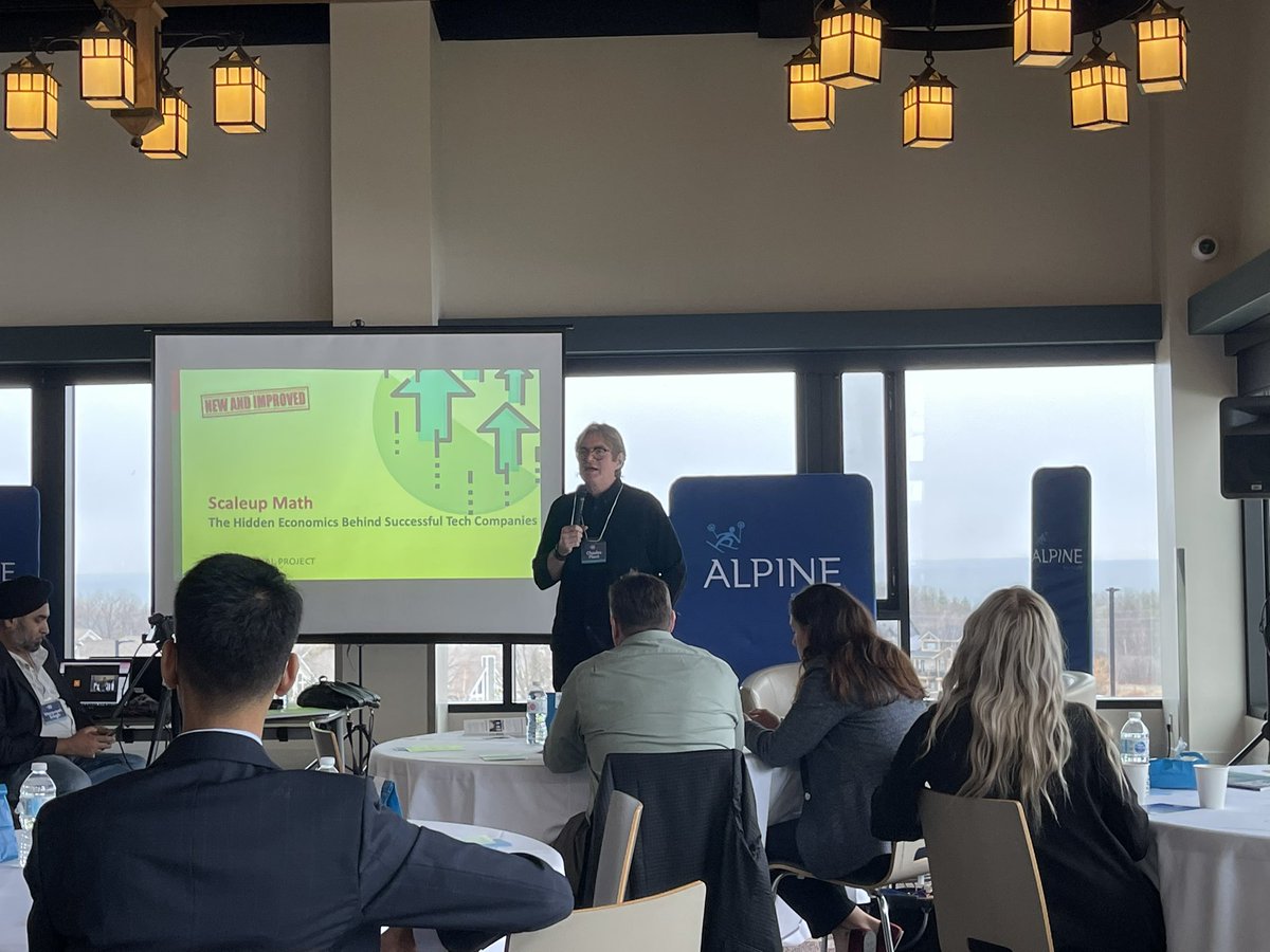 chrishadams's tweet image. Scaleup Math - the hidden economics behind successful tech companies @cplant @GeorgianAngels #wintersummit 2023 @AlpineSkiClub