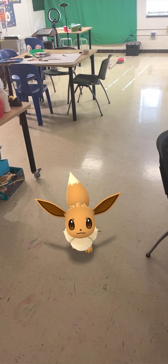 We were talking about #augmentedreality today in #STEAM and looked who showed up in our classroom! #JCPSDigIn