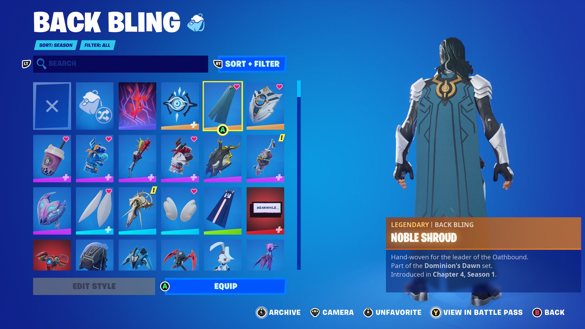 Fortnite Noble Shroud backbling 