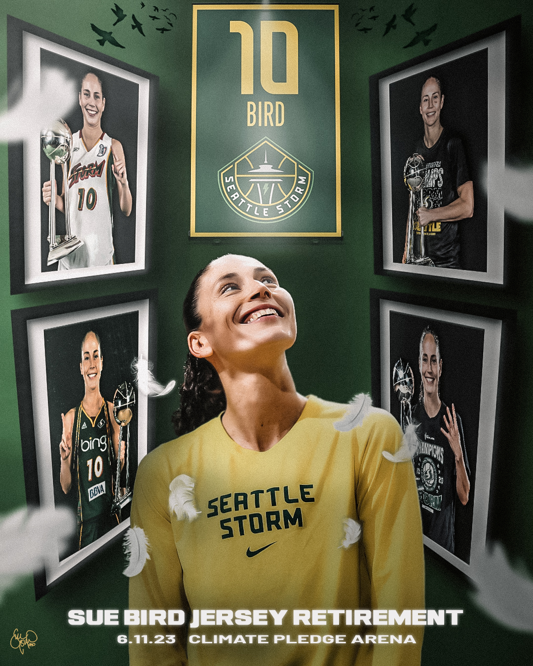 Seattle Storm retires Sue Bird's iconic No.10 shirt after