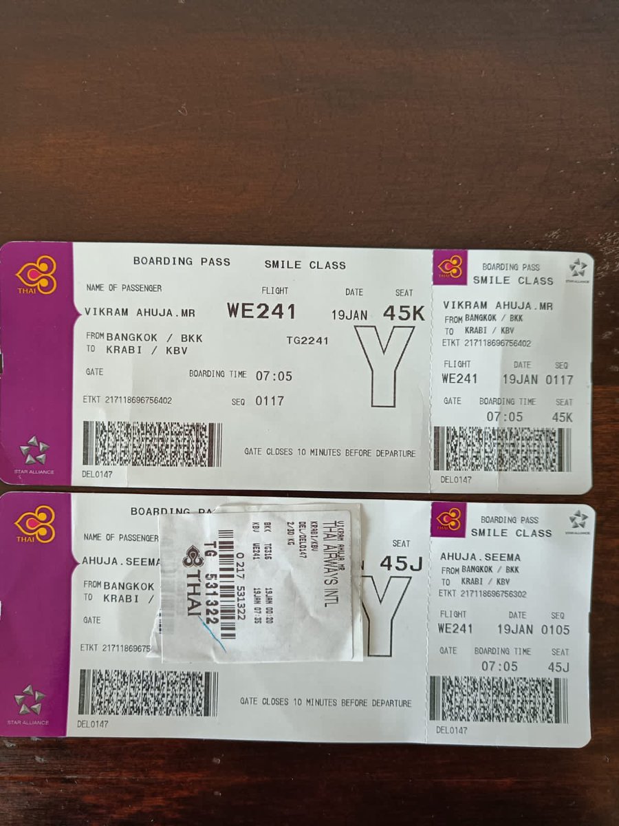 Poor service <a href="/ThaiAirways/">Thai Airways</a> we are here to celebrate our dads 60th birthday in karni where as my mom didn’t receive her luggage we were told that the luggage will reach the hotel by 2030 Hrs but didn’t get the same We have attached the documents below kindly help us .#Thaiairways