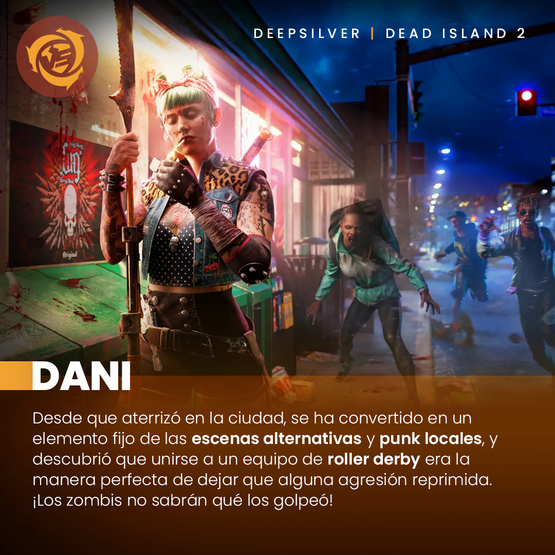 VersusGamingOk's tweet photo. Conocé un poco sobre cuatro de los seis personajes jugables que llegarán a #DeadIsland2🧟‍♂️ antes de su lanzamiento en Abril 😉

¿A cuál de todos eligirías para atravesar el apocalipsis zombie? 🤨 https://t.co/4QYG15KSBt