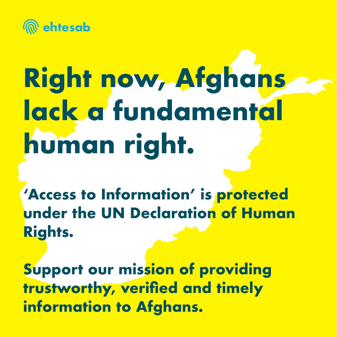 Right now, the most dangerous thing an Afghan woman can do is to speak up against the Taliban. My mission is to elevate those voices. I run @EhtesabApp in Afghanistan (with a 50% woman team!)- where Afghans report incidents and receive alerts. Here’s how you can help us: 👇🏻