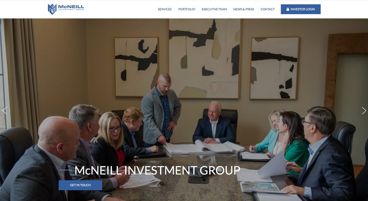 We just launched a new website for McNeill Investment Group, a top hotel investment company mcneillinvestmentgroup.com. The website also features a custom coded investor portal.