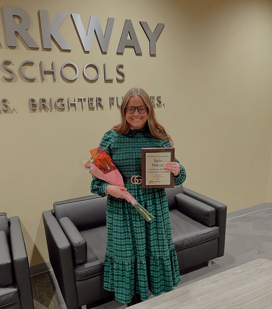 It was an honor getting recognized for achieving my National Board Certification at the <a href="/ParkwaySchools/">Parkway Schools</a> Board of Education meeting last night 🌟🍎✏️ #NBCT