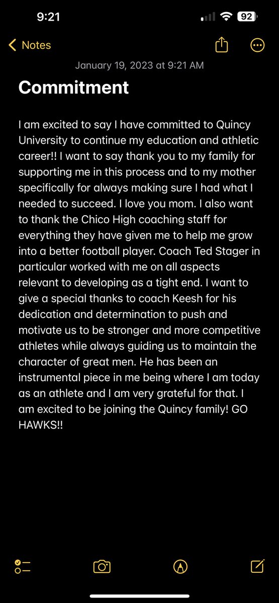 adon_newberry's tweet photo. I’m excited to announce my commitment to Quincy University!
@GrindHausSports @CoachJSalazar @CoachBorghardt #GoHawks #SUPERBACKS https://t.co/XccJpBTLrt