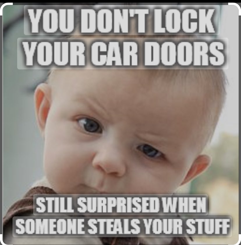 Attention! Lock. Your. Car. Please. The End.