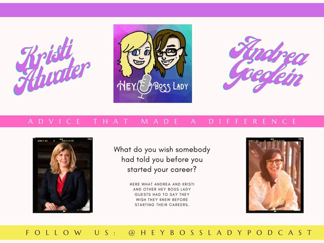 HeyBossLadyPod's tweet photo. NEW EPISODE!!! On this week's episode of Hey, Boss Lady co-hosts @DrSuccess - Andrea Goeglein and Kristi Atwater share some excerpts with us from previous guests Kate Lowenhar-Fisher,  Nicole Nolette , and Amy Glosser, 

Full episode on the link in our bio! https://t.co/7ZK2KIV9iE