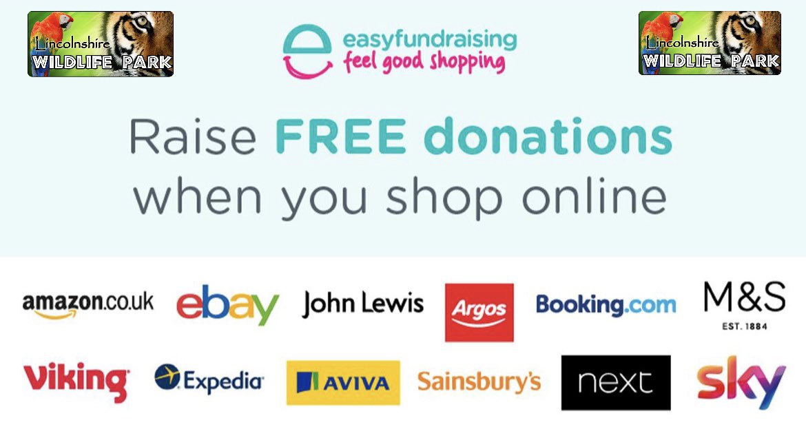 Did you know you can #donate to us without it costing you a penny extra? 
Get the #easyfundraising app now & donate while you #shop 🛍️
All proceeds go straight to our beautiful #animals 
#lincswildlifepark #Lincolnshire #skegness #charity #sanctuary