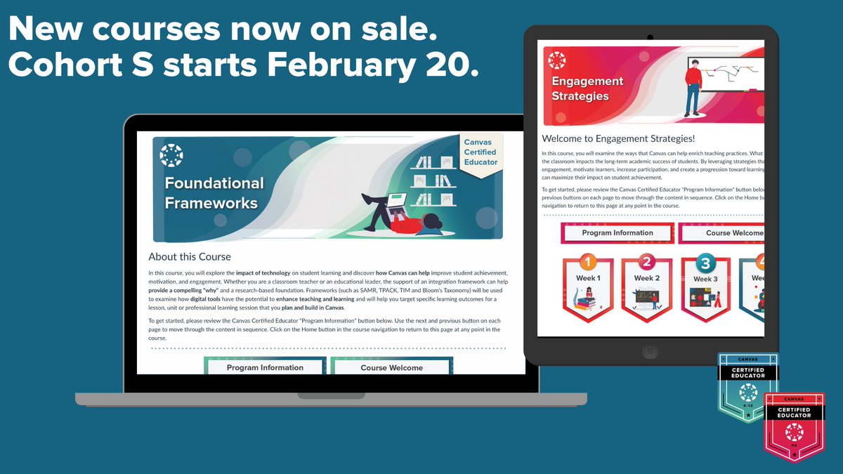 mskeefe's tweet image. We&apos;d ❤️ to have you join us in @Canvas_by_Inst Certified Educator! Next session begins Monday, February 20. Join our vibrant professional learning community, learn new skills, &amp;amp; apply them right away! More details here: bit.ly/CCE_faqs. #CCEinProgress