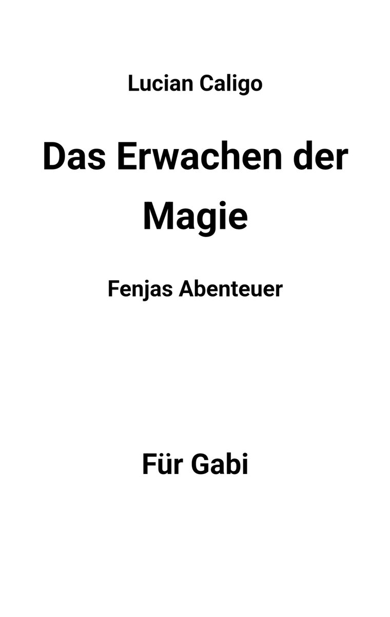 Habe heute "Das Erwachen der Magie - Fenjas Abenteuer" von <a href="/CaligoLucian/">Lucian Caligo</a> als E-Book erhalten. Dieses bekommt man gratis, wenn man seinen Newsletter abonniert. Neugierigerweise habe ich reingeschaut und mein Exemplar ist mir gewidmet, das ist so süß 😍
Cover: <a href="/Juliana_Fabula/">Lia 🦁🌟</a> 💖