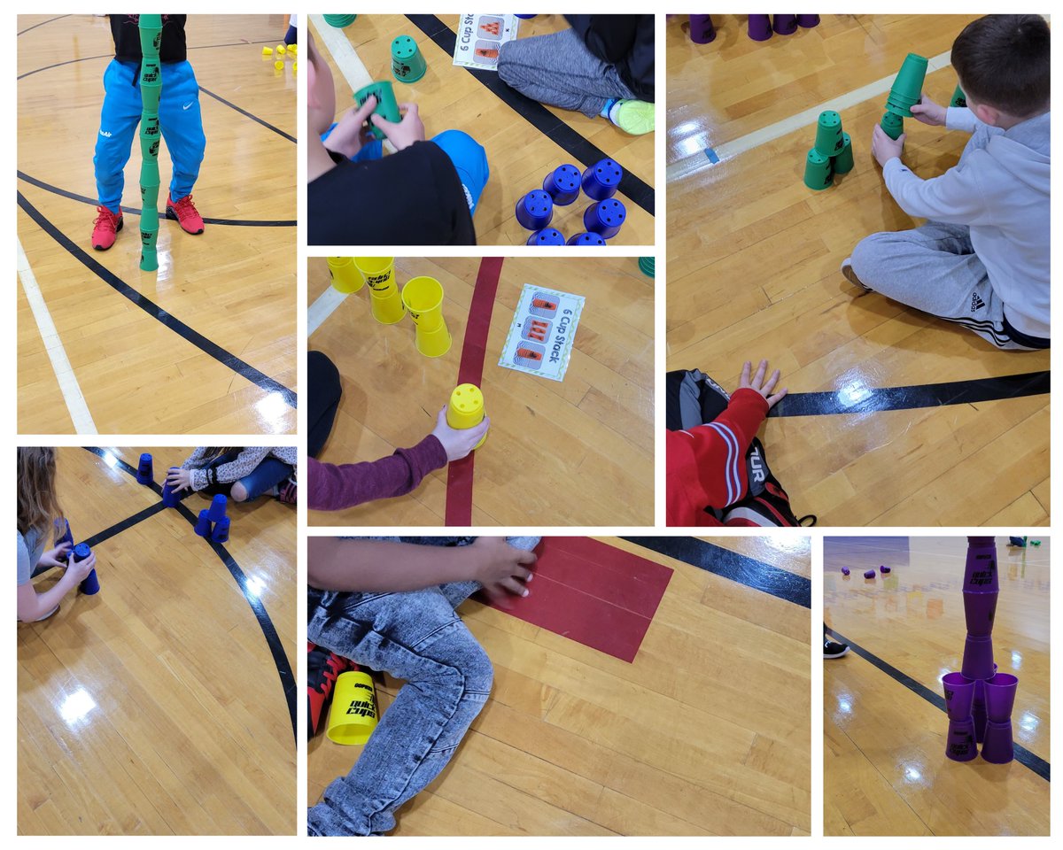 cironsWMEPE's tweet photo. Cup Stacking Challenges! We are exhibiting our Portrait of a Graduate skills in PE:  Creativity, Communication, Collaboration, Problem Solving. FUN! https://t.co/9Gfuh9qj8f