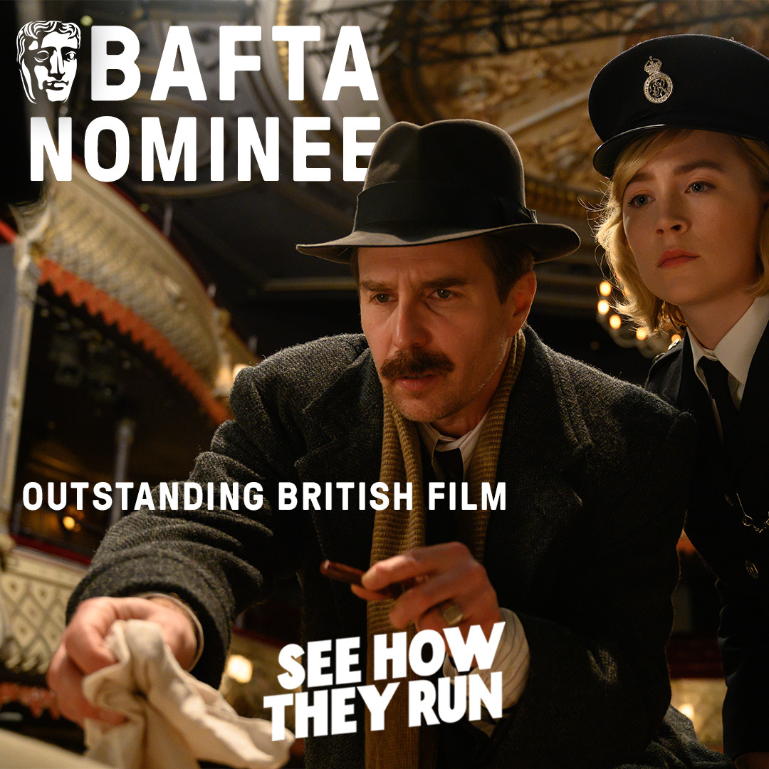 searchlightpics's tweet image. #SeeHowTheyRun has been nominated for BEST BRITISH FILM at the @BAFTA Awards! #EEBAFTAs