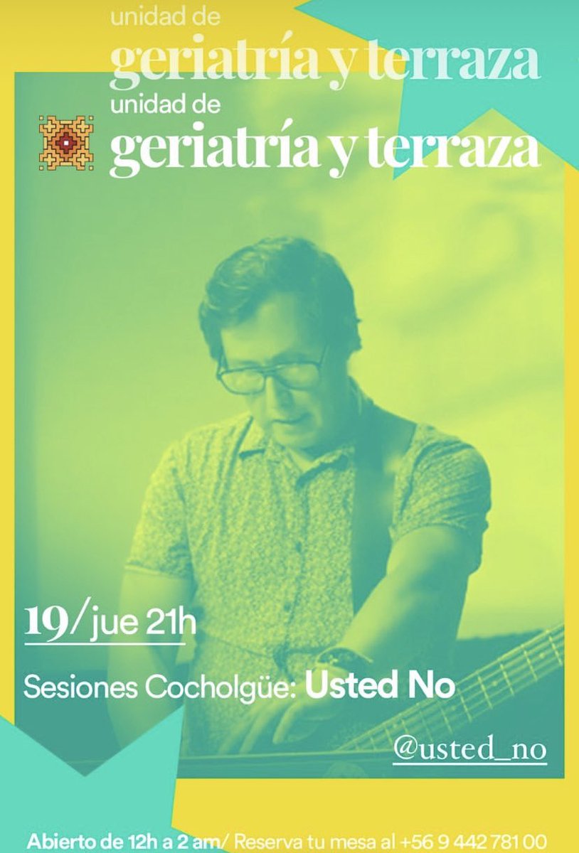 claudio_udno's tweet photo. Nos vemos hoy a las 21.00 en Casa de Salud - Usted No! @casadesaludcl #musica #musicachilena #electronica #conce #Concepción https://t.co/WzlL1sRTpC