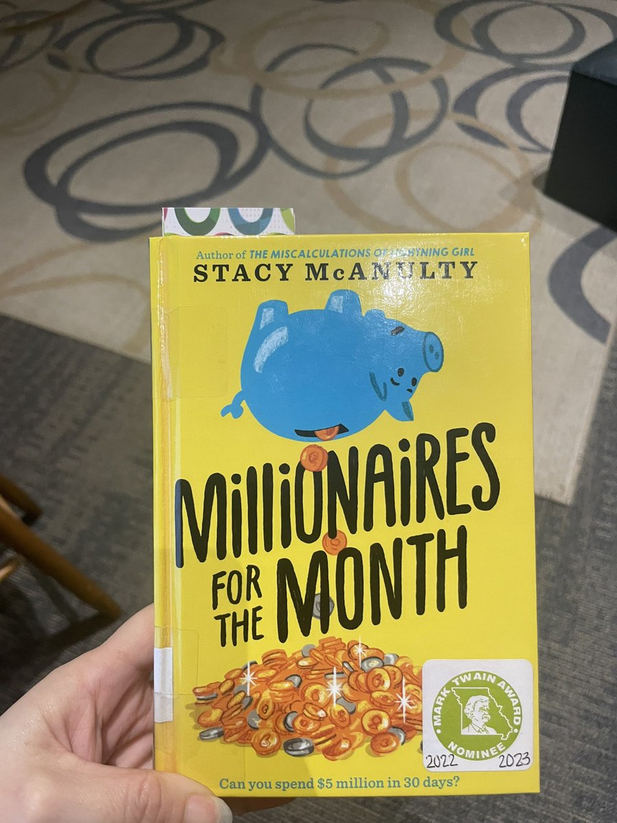 annamvandelft's tweet photo. Students began writing scripts for their green screen projects using our Mark Twain award nominee book and future author visitor @stacymcanulty book Millionaires For The Month. @KCR1SCHOOLS https://t.co/48DXQJq0YR