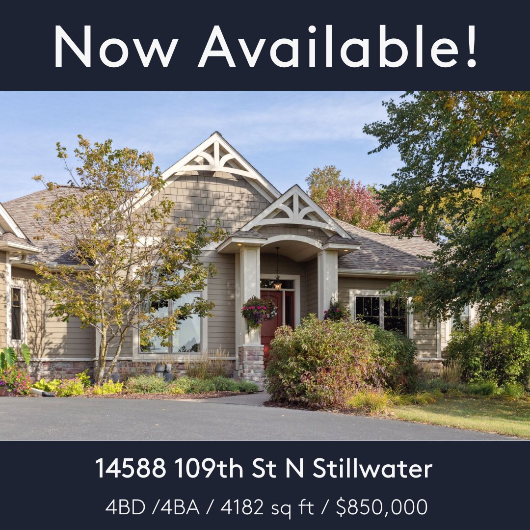 This stunning 4BED/4BATH one-level walkout has hit the market! Contact me for more information! 651-214-7796 #wendygimpelrealestate #gimpelgroup #stillwatermn