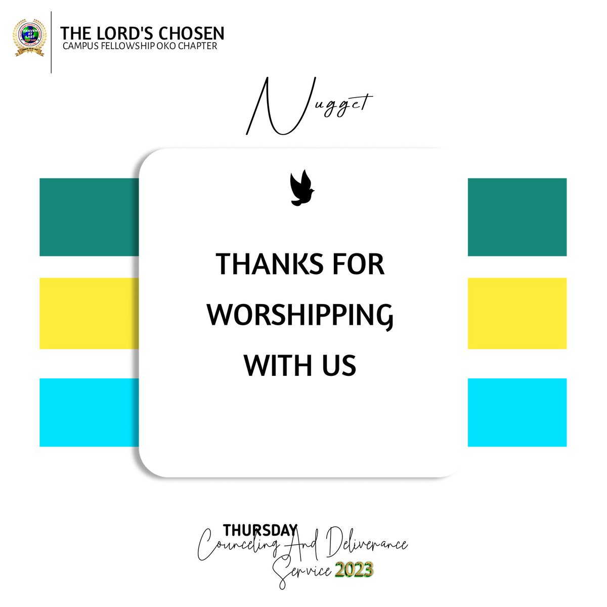Tlccf_oko's tweet photo. Thank you for worshipping with us
See you again on Sunday service 8am prompt....
#ChosenPress
#okochapter https://t.co/ItFymL59wW