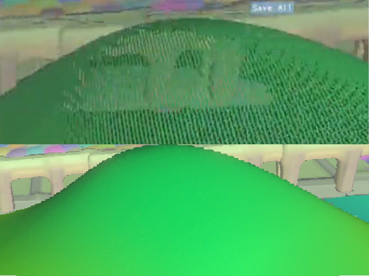 IckleInk's tweet image. #gamedev #IndieGameDev #gamedevelopement #game #gaming #voxel #voxelart Before and after new renderer