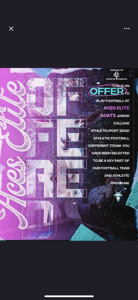 ColtBerry3's tweet photo. Blessed to receive my first offer from @AcesEliteFB @ChrisGriggs9 @AcesEliteJucoPG https://t.co/d9dR1Hcrvc