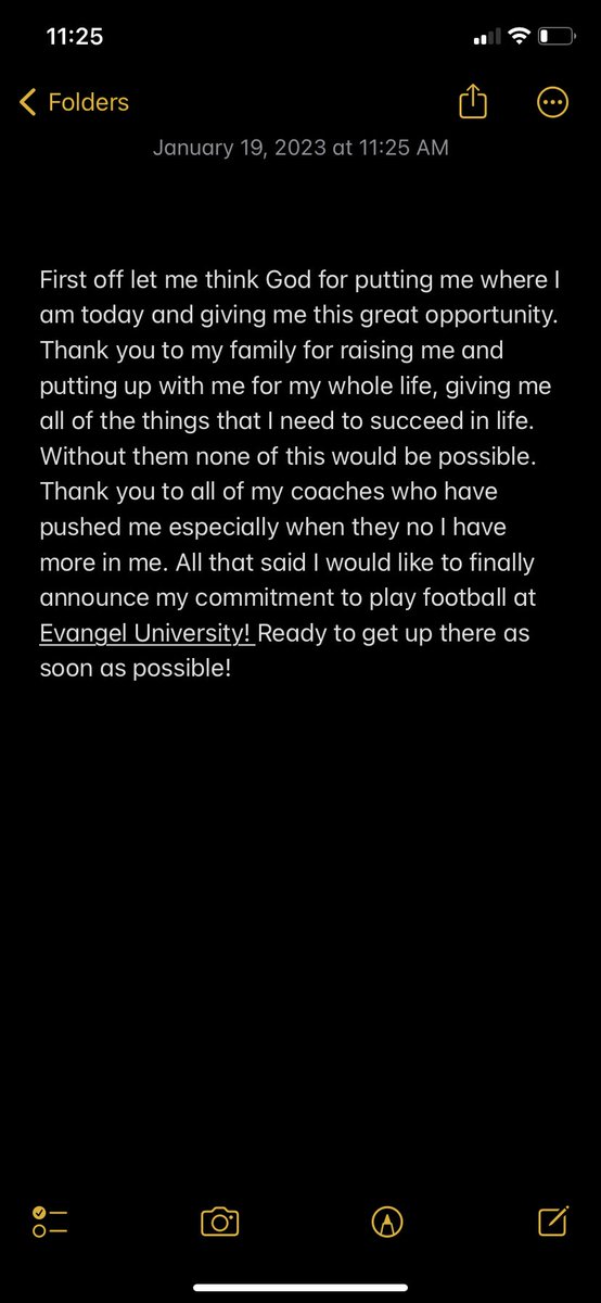 Committed‼️thank you for having me on an awesome visit! <a href="/Evangel_FB/">Evangel Football</a> <a href="/CoachJDeSoto/">Jeremy DeSoto</a> <a href="/CoachHepola/">Chuck Hepola</a> Thank you to all my coaches <a href="/CoachSeaba/">Connor Seaba M. Ed</a> <a href="/Coachpreacher/">Coach Tim Harper</a> <a href="/coachchron44/">Scott Chronister</a>