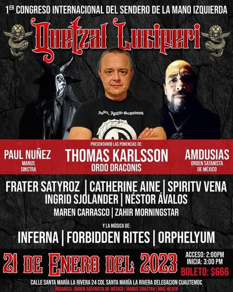 BBeat105's tweet photo. El 21 y el 22 de enero, en #LaCatrinaDel33, se realizará el #QuetzalLuciferi, #NéstorAvalos y #MarenCarrasco estarán exponiendo y por la parte musical #Inferna, #ForbiddenRites y #Orphelyum.
Más informes con #KrisHexen
#StayBlast
#BlastBeat105 https://t.co/40swfSNvEI
