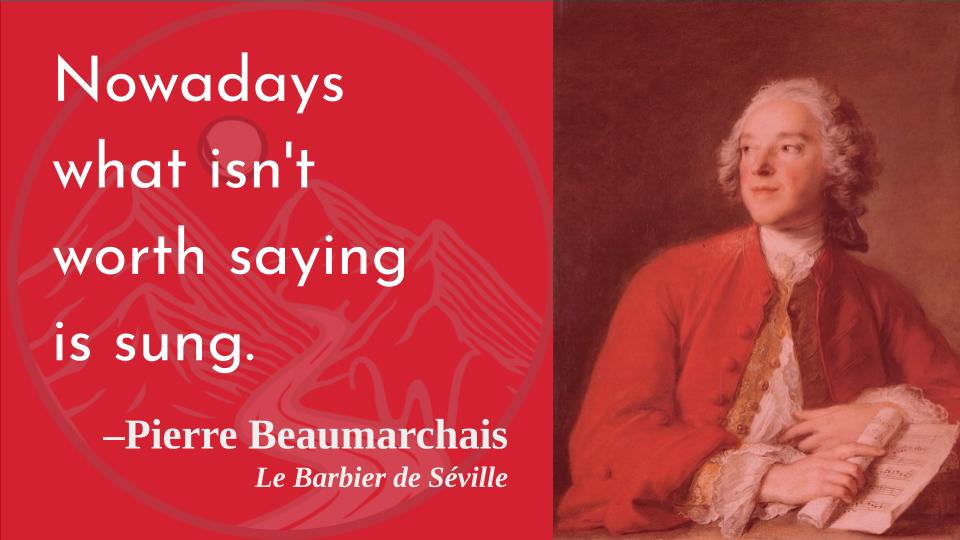 Hence my opinion of most music since 1997. . . .
Happy birthday, Pierre Beaumarchais!
#thebarberofseville #beaumarchais #lebarbierdesèville
