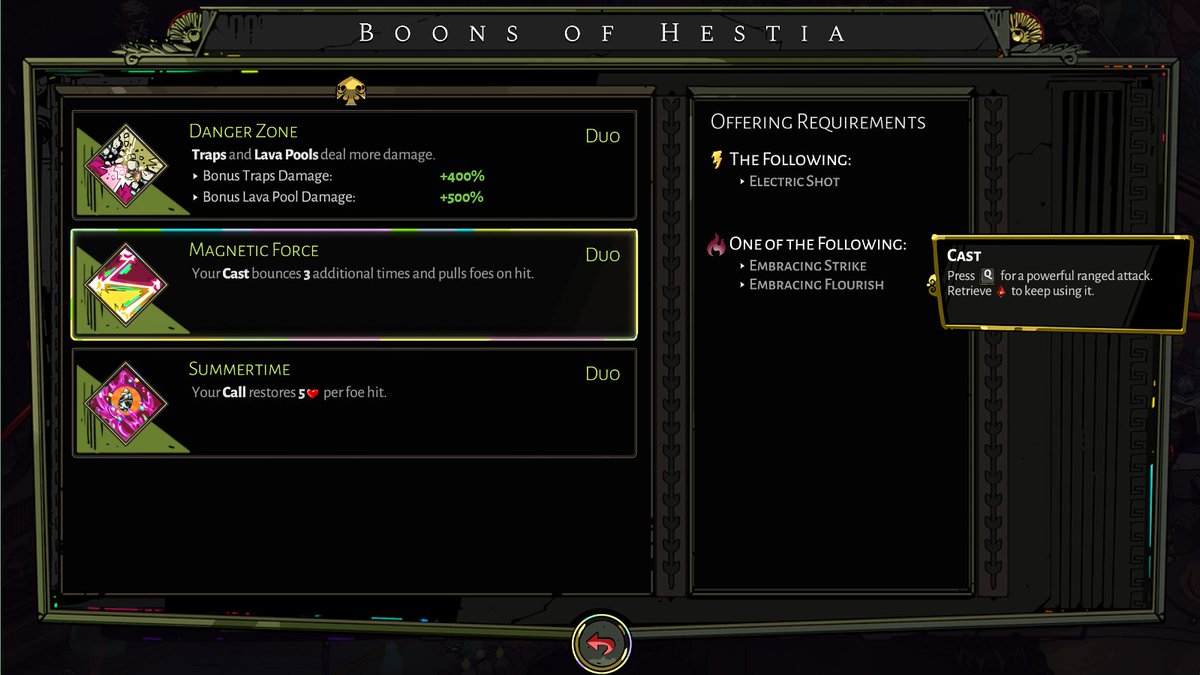 Hestia duo leaks for the upcoming HestiaExtra full release! Do note that Danger Zone (Hestia-Athena) has now been buffed to include trap damage, and Quick Drink (Hestia-Dionysus) is unaffected by Lasting Consequences!