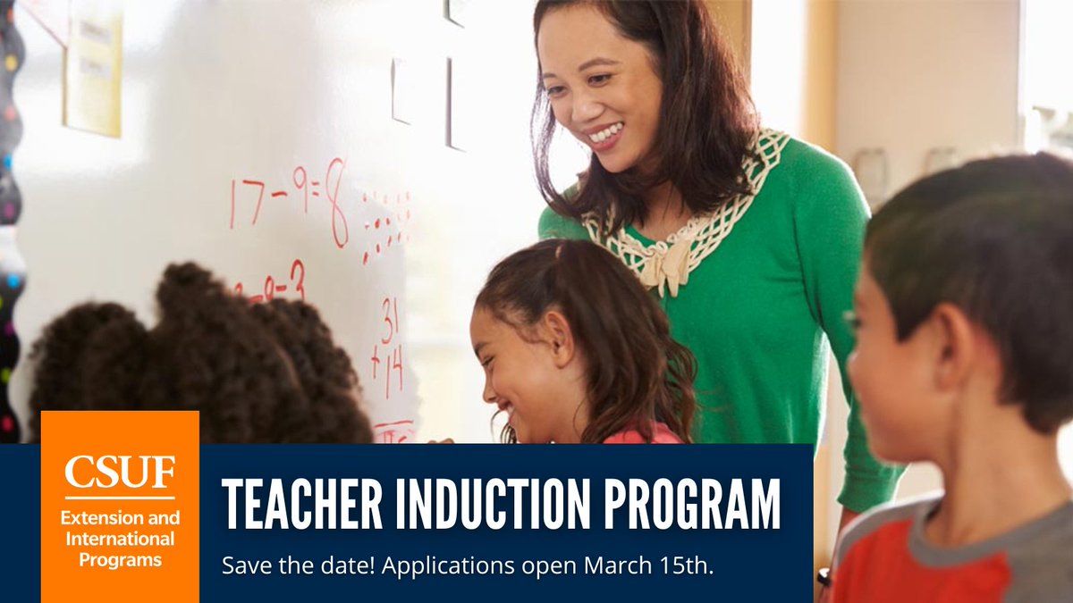 csufextension's tweet image. Save the date! Applications for our fully-online Fall 2023 Teacher Induction Program open on March 15th. Learn more: bit.ly/3KGTWXP

@csuf @csufcoe @WeAreCTA #csuf #csufeip #teachingcredential