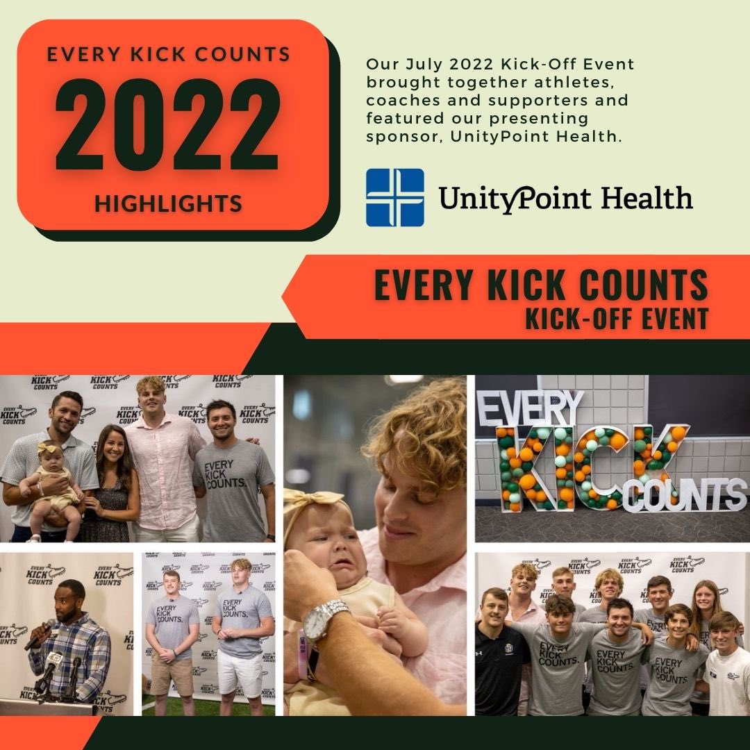 Every Kick Counts Highlights 2022 - Our July Kick-Off brought together athletes and supporters to celebrate the work our athletes are doing for <a href="/CounttheKicksUS/">Count the Kicks</a> #stillbirthprevention with featured speakers #presentingsponsor <a href="/UnityPointNews/">UnityPoint Health</a>, @torytaylor09 and <a href="/keithdunc3/">Keith Duncan</a>