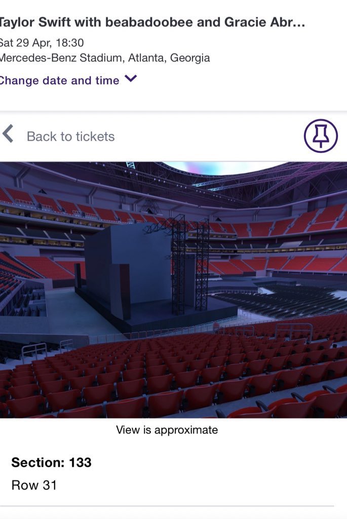 The Swift Society on Twitter "🚨 StubHub allows to see the stage view