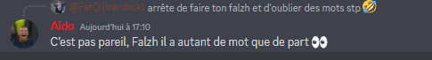 Falzh1's tweet photo. Merci la Pub @Aido_Tweet 
 🫣
Au plaisir de discuter avec toi sur le sujet plutôt que de m’envoyer « des taunts sur mes parts »🫶🏼

Ps : Jamais eu la prétention de jouer à un certain level, ni de faire des podcasts intéressants
Mes DM sont ouverts.

#ironie #humour #Oono-Aido-gate https://t.co/wr1IoojLqv