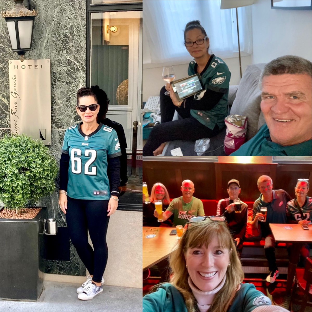 Hey Jason - even in France and Germany I was wearing #62 and finding a way to watch the Birds 🦅 <a href="/newheightshow/">New Heights</a> <a href="/JasonKelce/">Jason Kelce</a> <a href="/tkelce/">Travis Kelce</a>