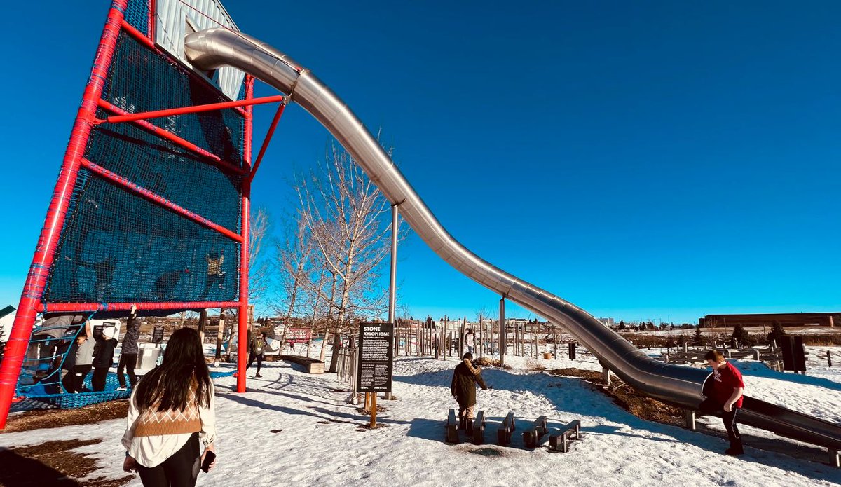 TELUS_Spark's tweet photo. THE TOWER SLIDE IS BACK OPEN, AND READY FOR CLIMBING!
The #BrainasiumOutdoorPark is open year round, but due to some upgrades, the slide has been out of commission. WELL, IT'S BACK!
So go on, head outside, + PLAY!
https://t.co/uvTaLLsErq
#growyourbrain #exploreandplay #telusspark https://t.co/2zkeJpjOrC