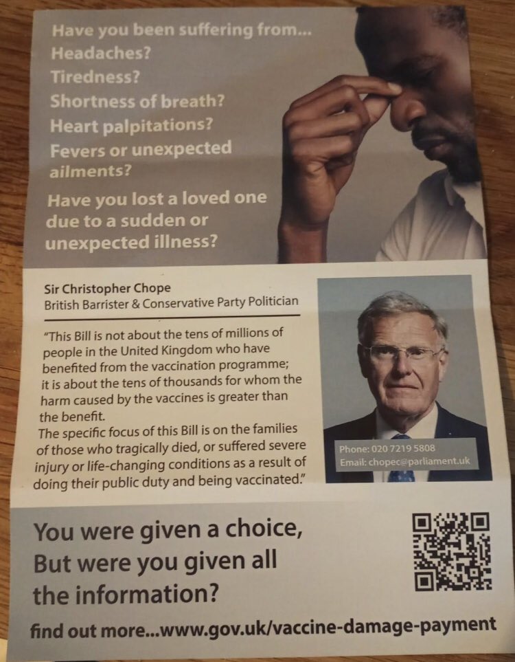 TonyHinton2016's tweet image. CORRECTION: &quot;This bill is not about the tens of thousands of people in the United Kingdom who have benefited from the vaccination programme; it is about the tens of millions for whom the harm caused by the vaccines is greater than the benefit&quot;
#vaccineinjuries #VaccineSideEffects
