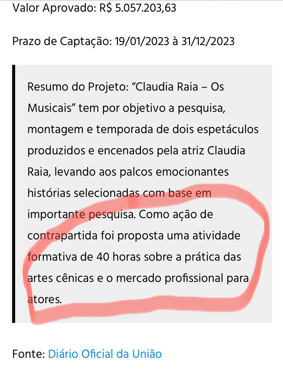 Claudia Raia que fez o L vai torrar 5 Milhões em dinheiro público e vai dar 40 horas aula em contra partida. A professora mais cara da história. Fico imaginando a cara das professoras que tanto gritam pelo Mula 🤣🤣🤣🤣