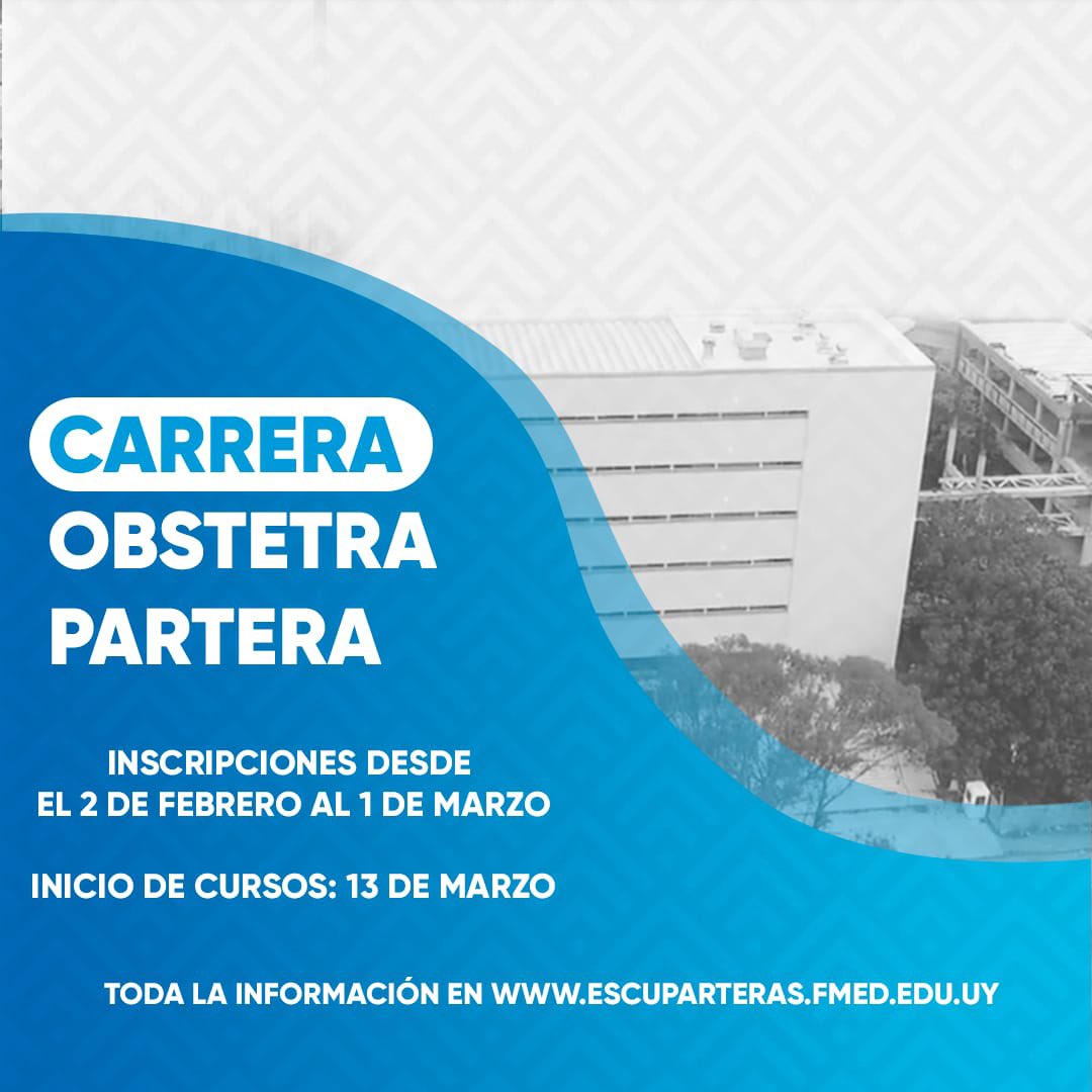 🚨INSCRIPCIONES 

Desde el 2/2 se abren las inscripciones para la carrera de Dr. en Medicina y la de Obstetra Partera.

Para la Escuela Universitaria de Tecnología Médica (EUTM) la inscripción es por cupos y prueba. Preinscripciones a partir del 1/2

Mas información en la web 🔍
